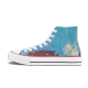 City lights Custom High Top Canvas Shoes White