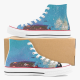 City lights Custom High Top Canvas Shoes White