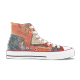 Red fish Custom High Top Canvas Shoes White