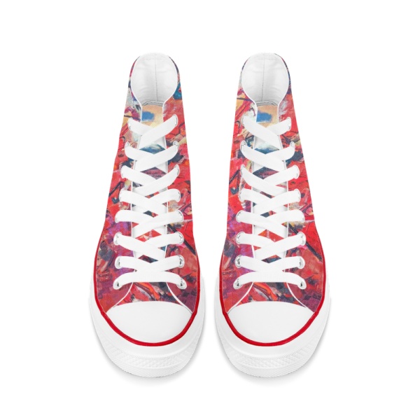 The thriving day Custom High Top Canvas Shoes White
