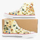 Butterfly 2 Custom High Top Canvas Shoes White