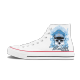 Captain Skeleton Custom High Top Canvas Shoes White