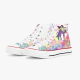 Color music and youth Custom High Top Canvas Shoes White