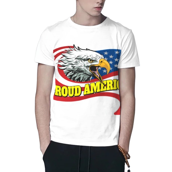 Eagle in Flowing Custom All Surface  Men's T-shirt 