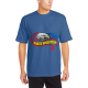 Eagle in Flowing Custom Men's Crew-Neckone T-shirt Navy Sapphir Blue