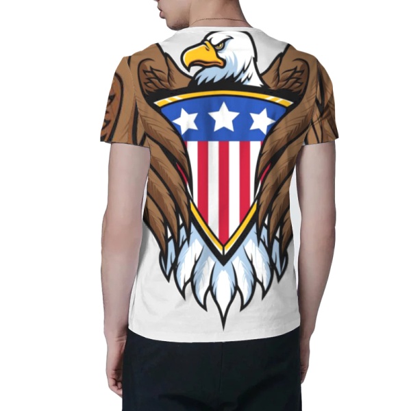 Bald eagle symbol Custom All Surface  Men's T-shirt 