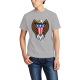 Bald eagle symbol Custom Men's Crew-Neckone T-shirt Gray