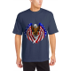 American Pride Custom Men's Crew-Neckone T-shirt Navy Blue