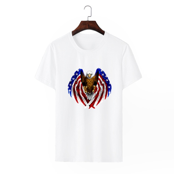 American Pride Custom Men's Crew-Neckone T-shirt Navy White