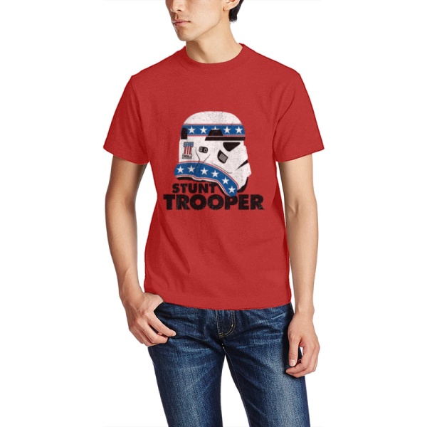 Stunt Trooper Custom Men's Crew-Neckone T-shirt Red