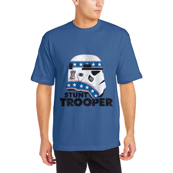 Stunt Trooper Custom Men's Crew-Neckone T-shirt Navy Sapphir Blue
