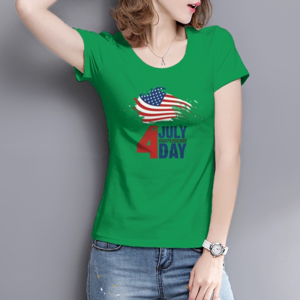 Happy Independence Day Custom Women's T-shirt