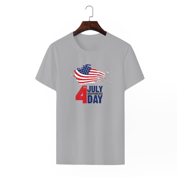 Happy Independence Day Custom Men's Crew-Neckone T-shirt