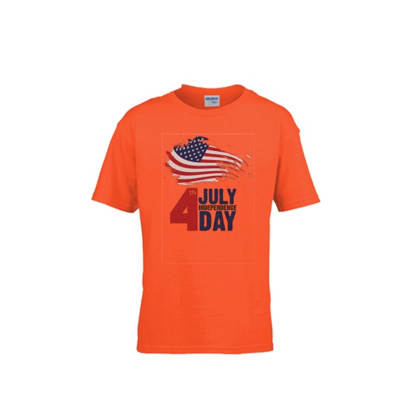 Happy Independence Day Gildan Children's Round Neck T-shirt