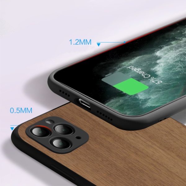 Light Cocobolo Custom Liquid Silicone Phone Case for iPhone 11 Pro Max 