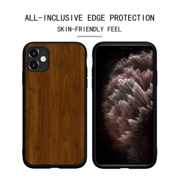 Wooden texture Custom Liquid Silicone Phone Case for iPhone 11 