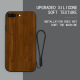 Wooden texture Custom Liquid Silicone for iPhone 7 Plus Case