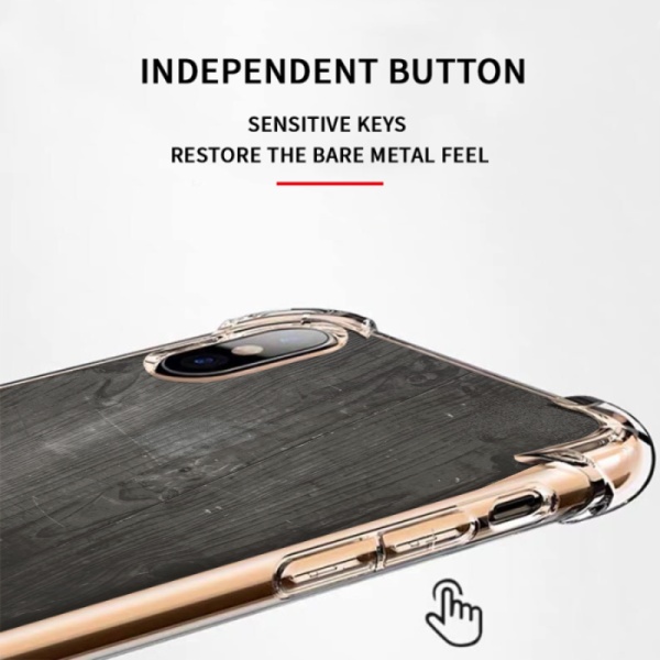 Brown wooden Custom Transparent Phone Case for iPhone Xs 