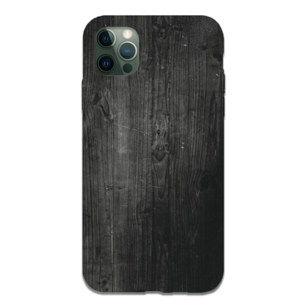 Brown wooden Custom Liquid Silicone Phone Case for iPhone 12 Pro 