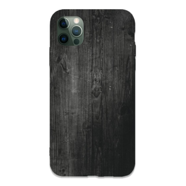 Brown wooden Custom Liquid Silicone Phone Case for iPhone 12 Pro Max 