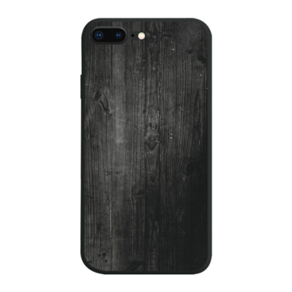 Brown wooden Custom Liquid Silicone for iPhone 7 Plus Case