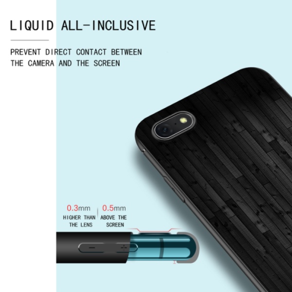 Grey wood Custom Liquid Silicone for iPhone 7 Case