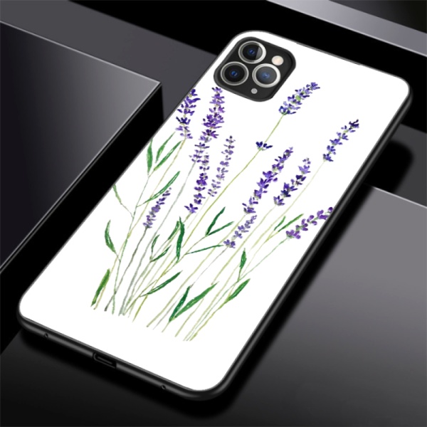 Purple lavender Custom Toughened Phone Case for iPhone 11 Pro 