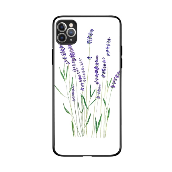 Purple lavender Custom Toughened Phone Case for iPhone 11 Pro Max 