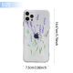 Purple lavender Custom Transparent Phone Case for iPhone 12 Pro Max 