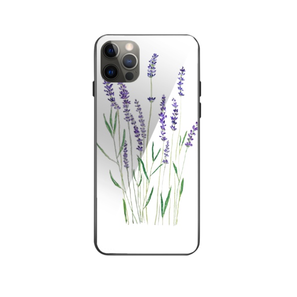 Purple lavender Custom Toughened Phone Case for iPhone 12 Pro 