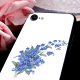 Knot Blue Flowers Custom Toughened Phone Case for iPhone 7 