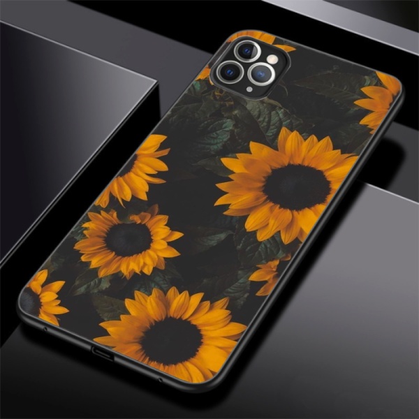 Sunflower garden Custom Toughened Phone Case for iPhone 11 Pro 