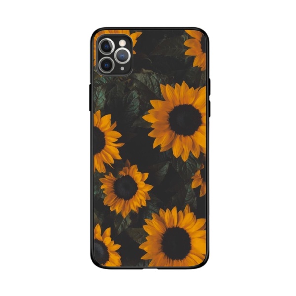 Sunflower garden Custom Toughened Phone Case for iPhone 11 Pro Max 