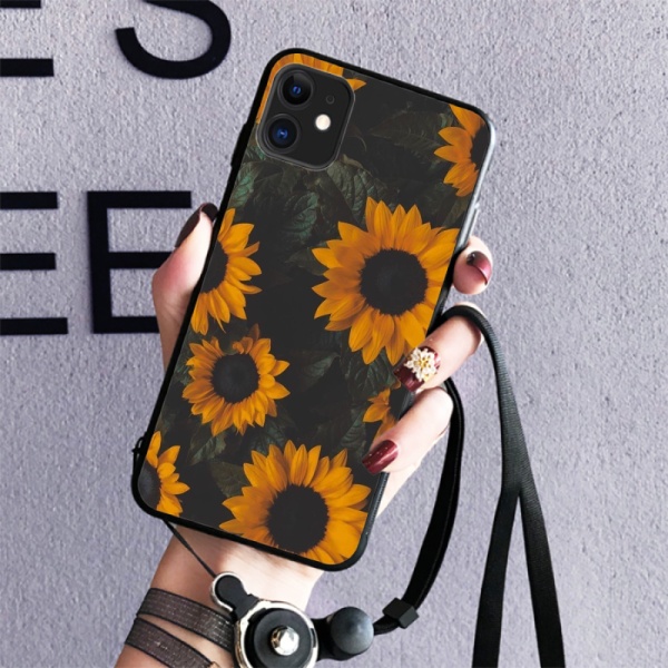 Sunflower garden Custom Toughened Phone Case for iPhone 11 