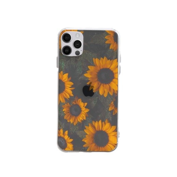 Sunflower garden Custom Transparent Phone Case for iPhone 12 Pro 