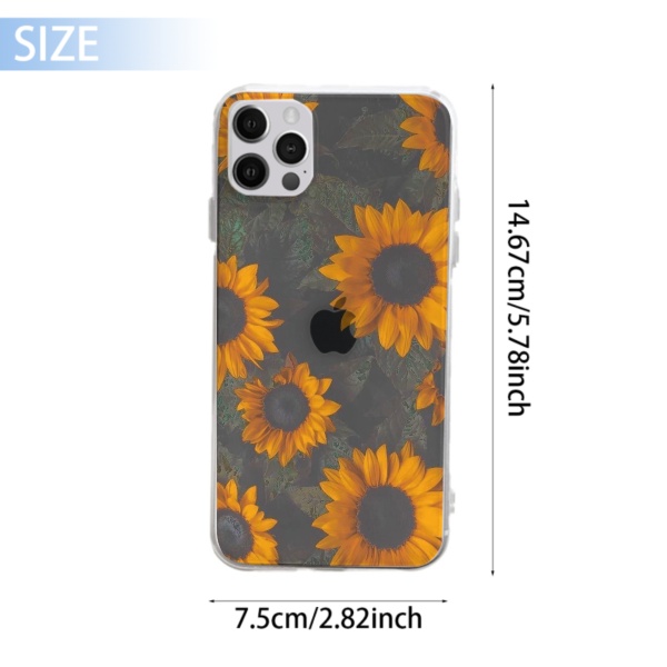 Sunflower garden Custom Transparent Phone Case for iPhone 12 Pro 