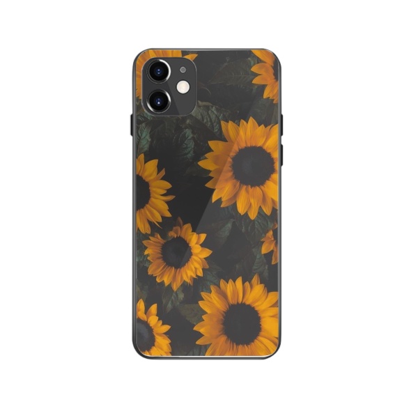 Sunflower garden Custom Toughened Phone Case for iPhone 12 