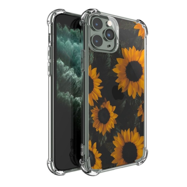 Sunflower garden Custom Transparent Phone Case for iPhone 11 Pro Max 
