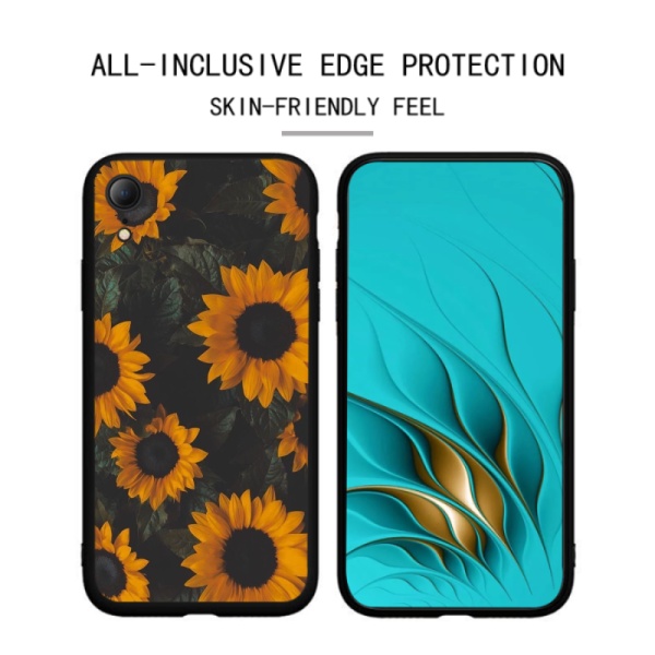 Sunflower garden Custom Liquid Silicone Phone Case for iPhone Xr 