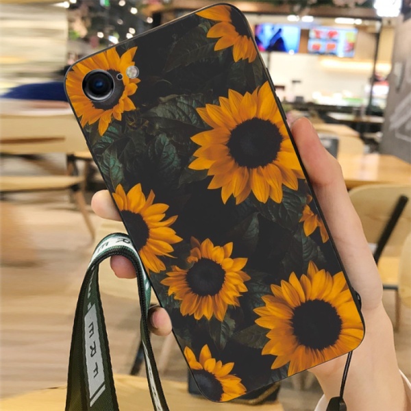 Sunflower garden Custom Toughened Phone Case for iPhone 8 