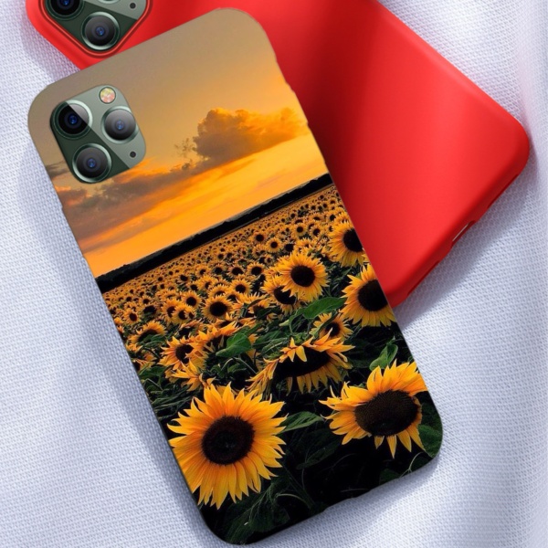 Sunflowers in full bloom Custom Liquid Silicone Phone Case for iPhone 12 Pro 