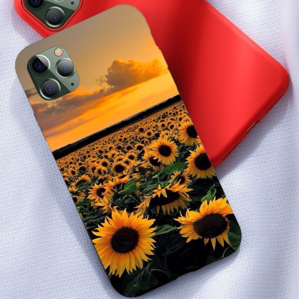 Sunflowers in full bloom Custom Liquid Silicone Phone Case for iPhone 12 Pro Max 