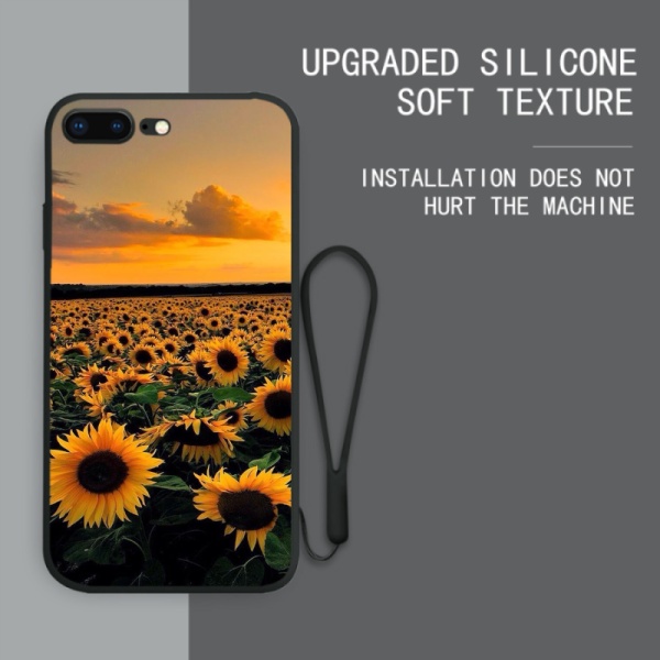 Sunflowers in full bloom Custom Liquid Silicone for iPhone 7 Plus Case