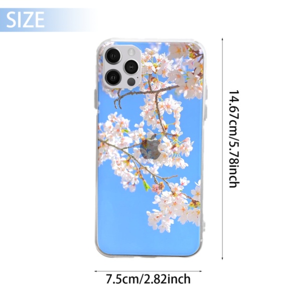 Cherry blossom Custom Transparent Phone Case for iPhone 12 Pro Max 