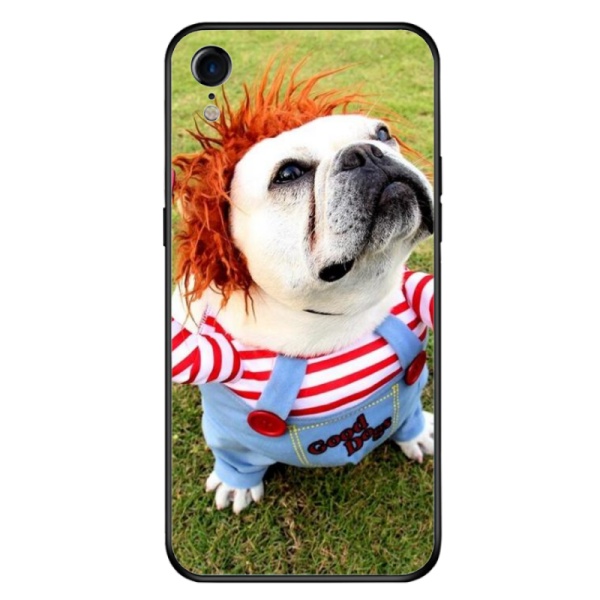 Standing dog Custom Toughened Phone Case For IPhone Xr