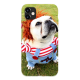Standing dog Custom Liquid Silicone Phone Case for iPhone 12 Mini 