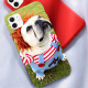 Standing dog Custom Liquid Silicone Phone Case for iPhone 12 Mini 