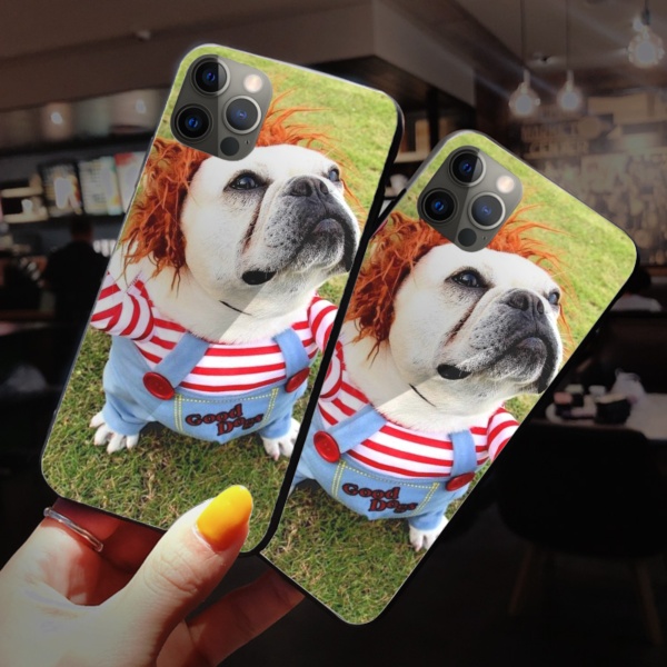 Standing dog Custom Toughened Phone Case for iPhone 12 Pro Max 