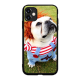 Standing dog Custom Liquid Silicone Phone Case for iPhone 11 