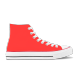 Classic Red Alert Men's High Top Canvas Shoes